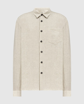 Cashmere&Whiskey Beige linen shirt 0331900195