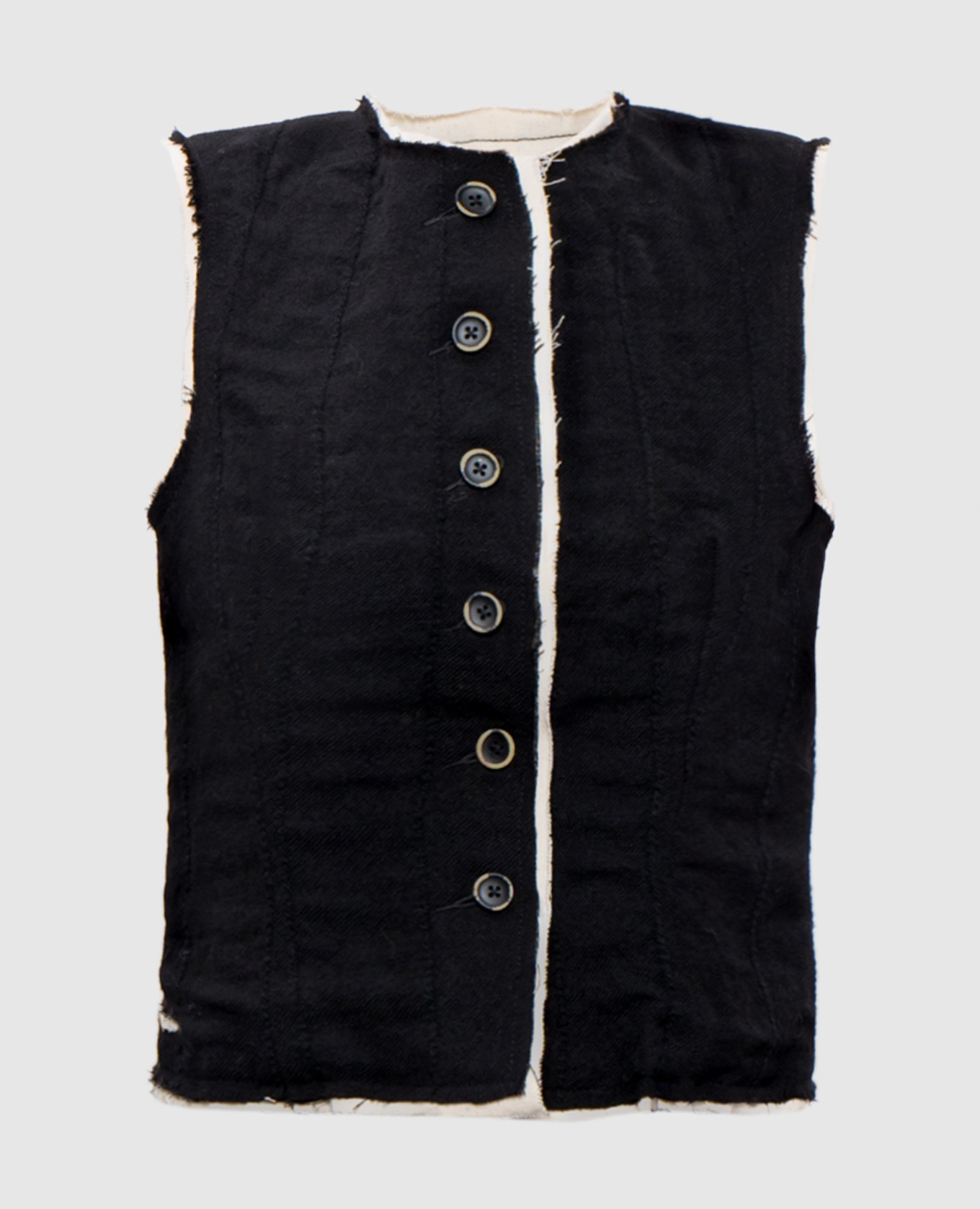 

Kiana black vest made of wool and linen UMA WANG