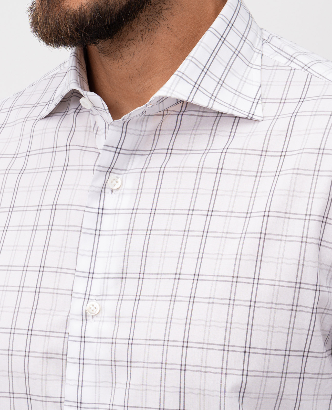 White checkered shirt ISAIA 5