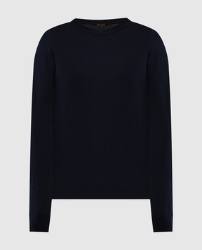 MooRER ORVIETO blue jumper made of cashmere and silk ORVIETOWS5