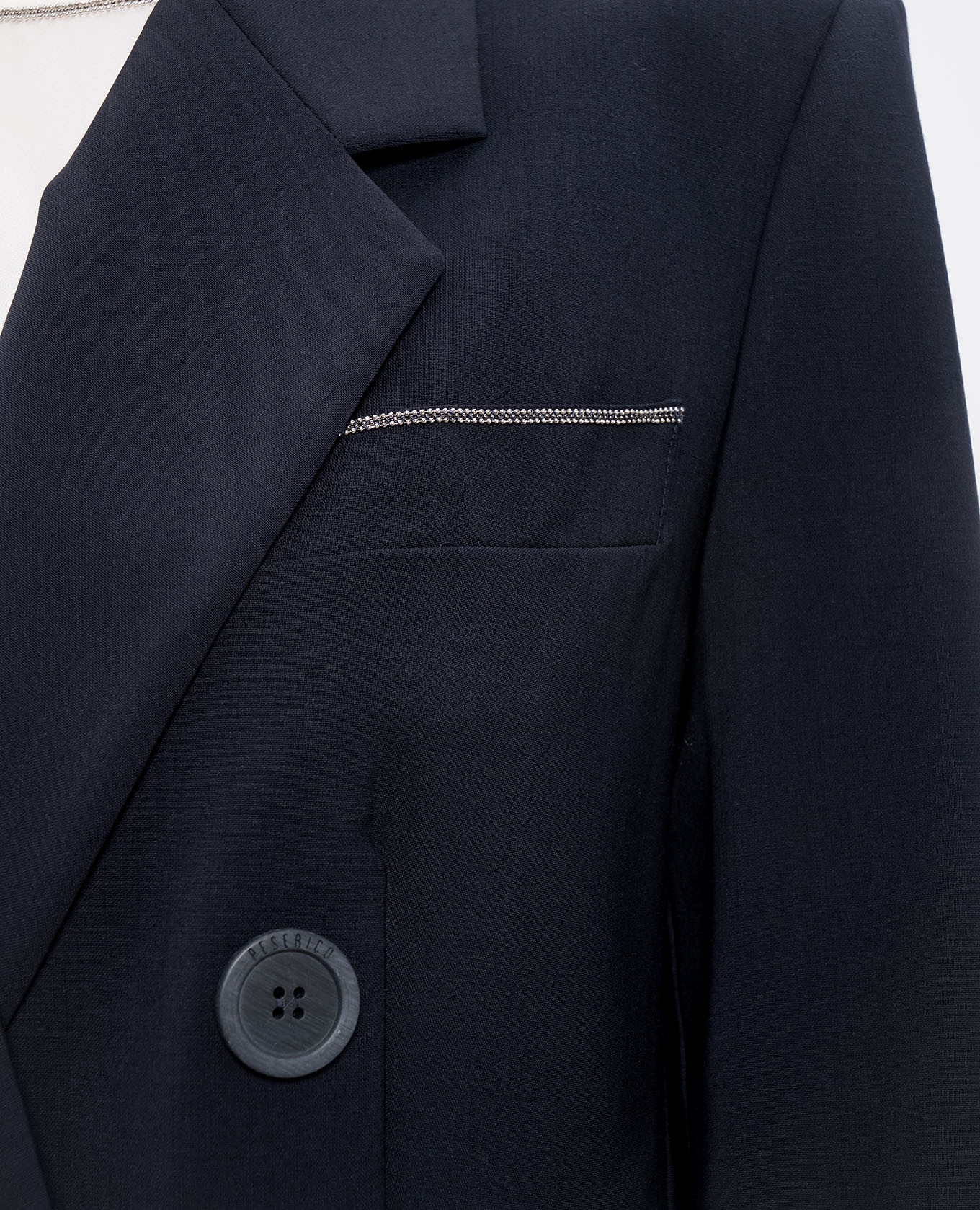 Blue double-breasted wool jacket Peserico 5