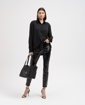 Versace Jeans Couture Black blouse with crystals 76HAL2A2J0124