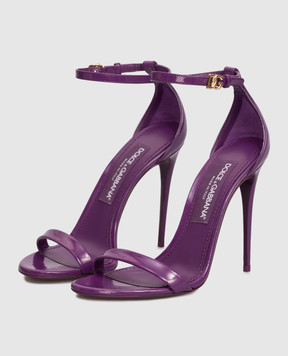 Dolce&Gabbana Purple leather glossy sandals CR1717A1037