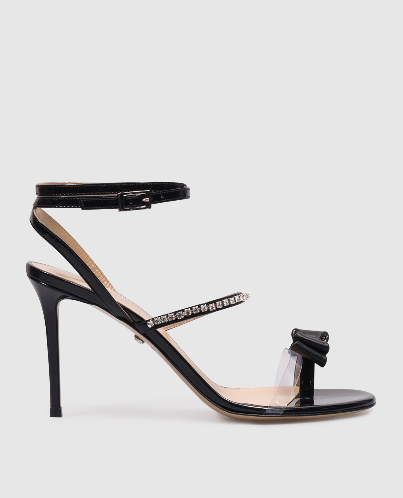 

Petite Cadeau patent leather sandals in black with crystals Mach&Mach