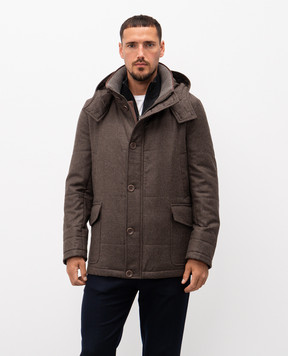 Cashmere&Whiskey Brown wool and cashmere jacket 7400855219