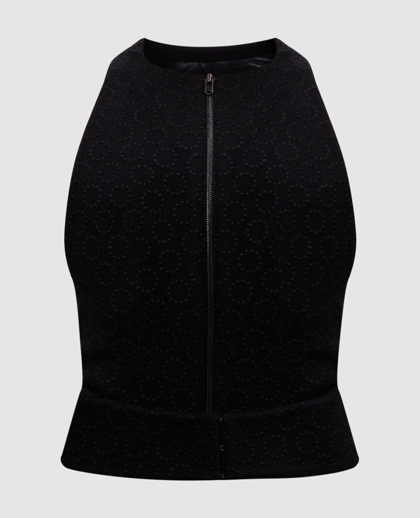 

Black vest made of wool and cashmere in a pattern Alaia