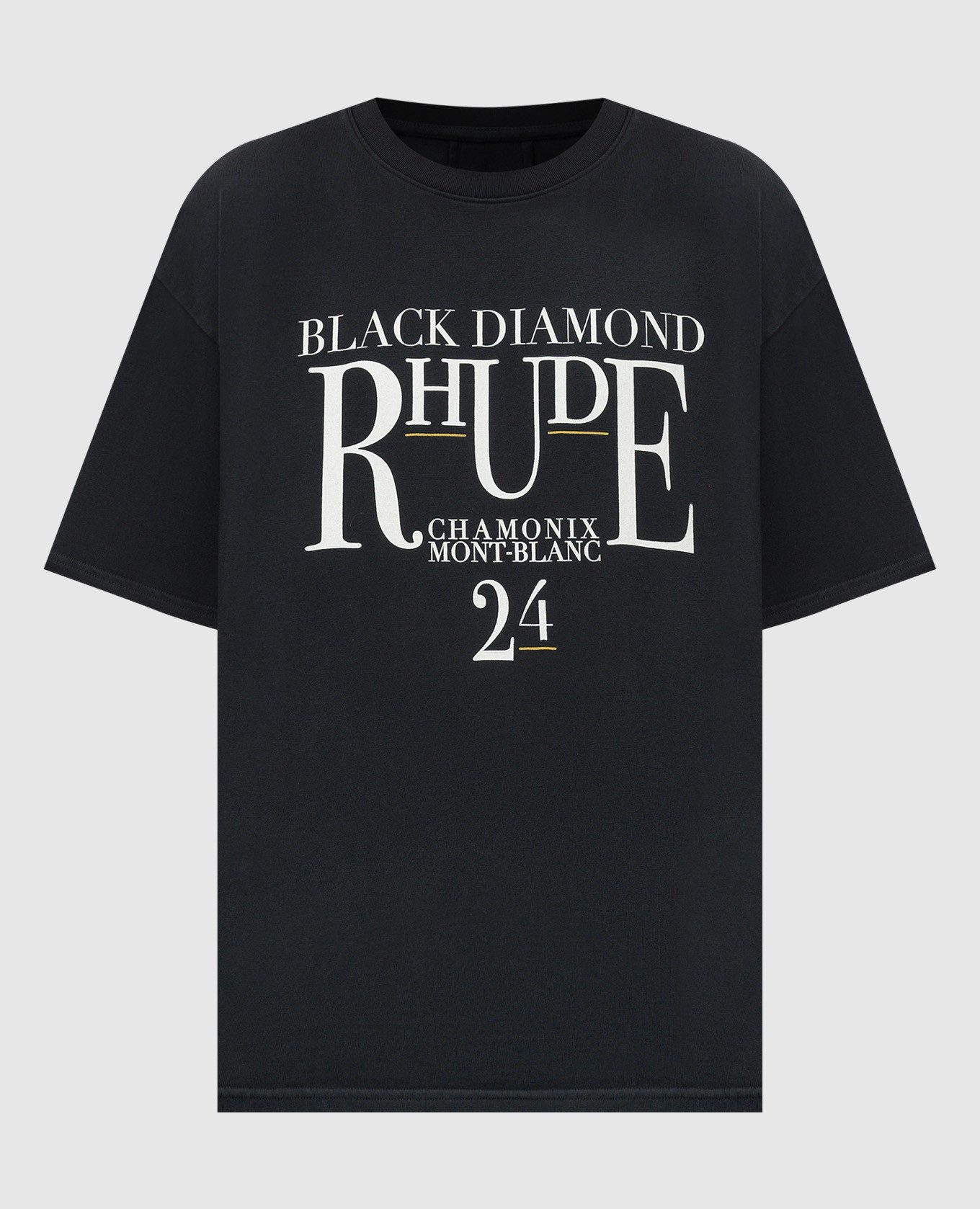 

Black t-shirt BLACK DIAMOND with a print Rhude