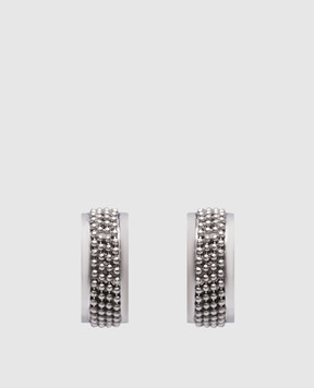 Peserico Silver Congo earrings with a monil chain S35458C0CC484