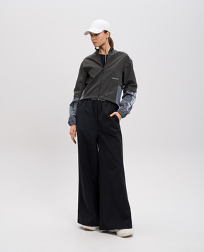 Off-White Black pants with logo pattern OWVI016S25FAB001