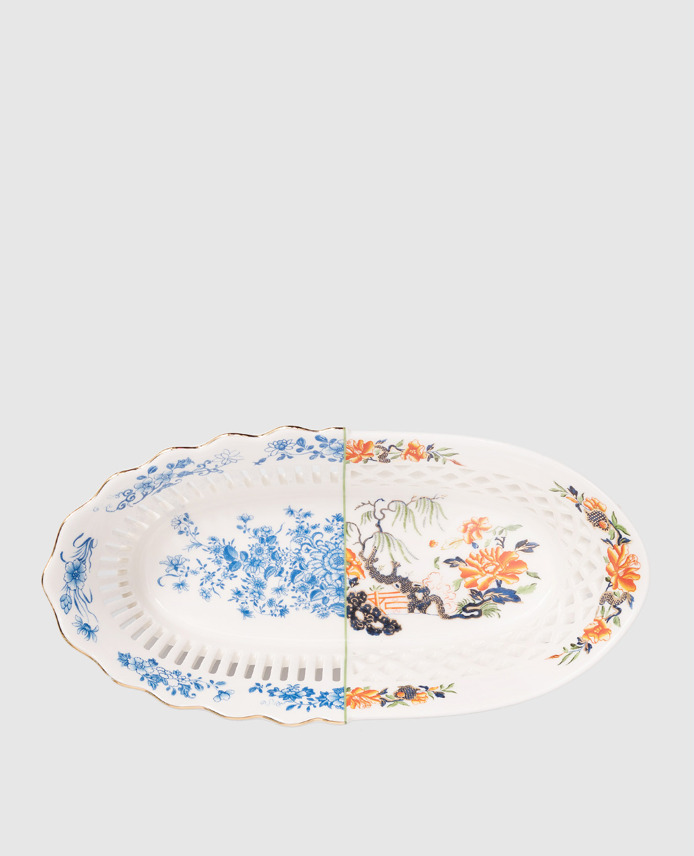 Desivia white porcelain bread container with print SELETTI