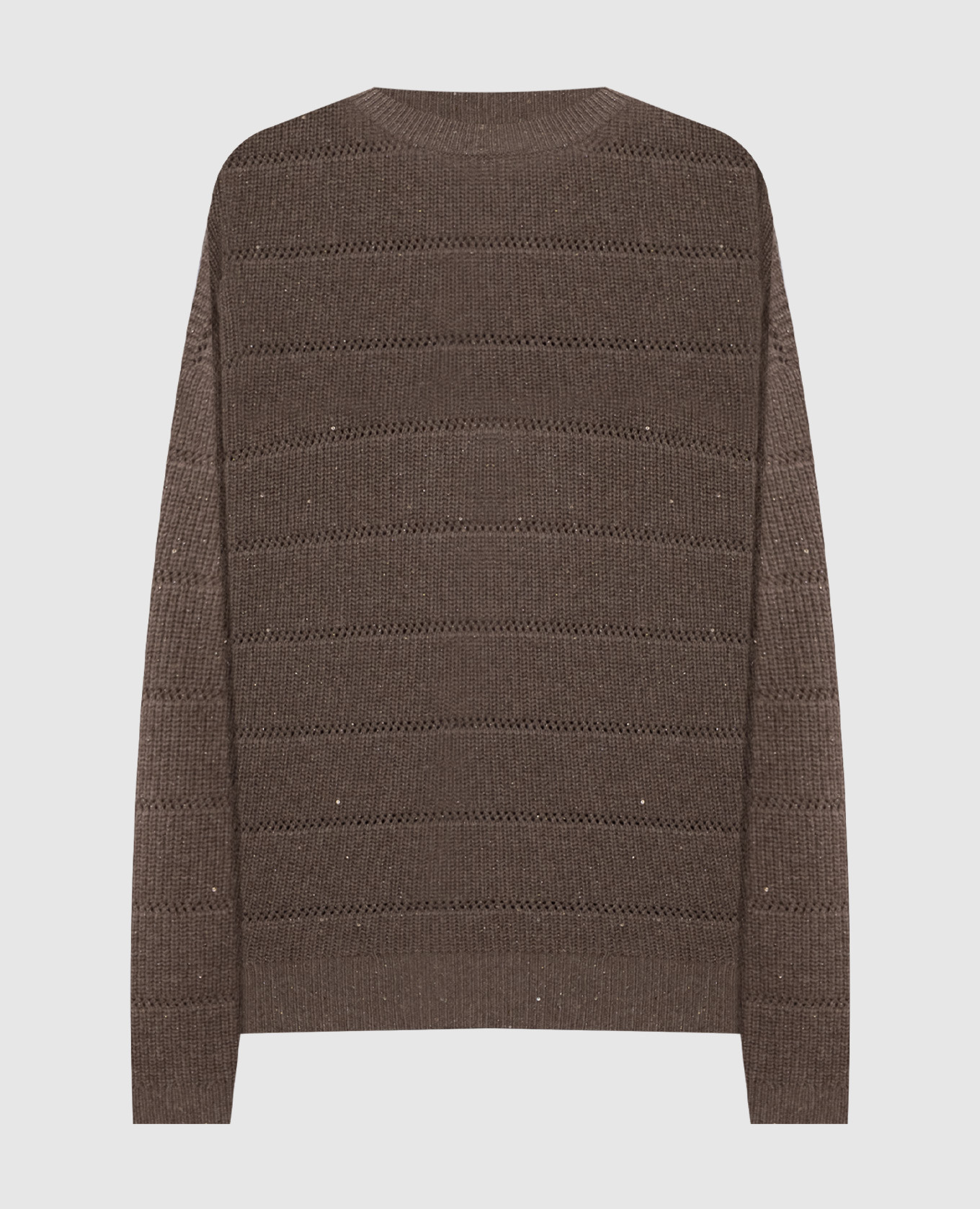 Brown cashmere and wool sweater Brunello Cucinelli