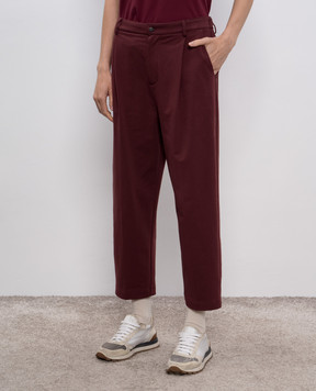 Brunello Cucinelli Burgundy pants MP827SN799