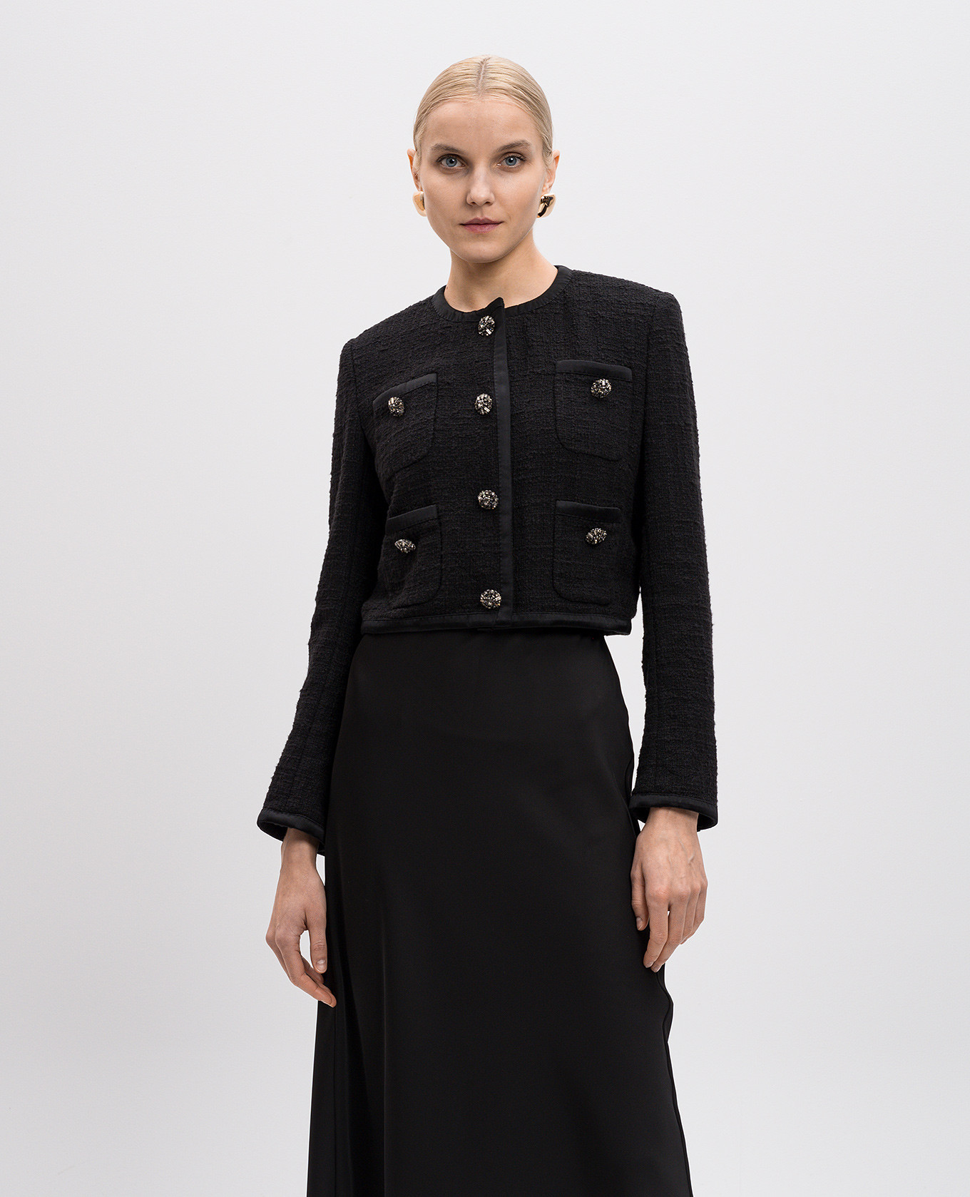 

Black tweed jacket with crystals Dolce&Gabbana