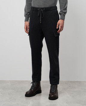 Peserico Gray logo cargo pants R54156J00N00081