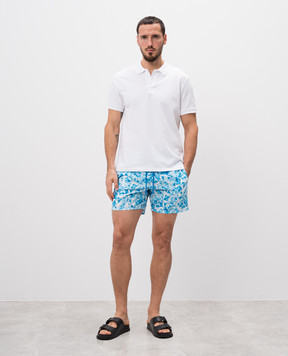 Vilebrequin Blue Iced Turtles printed swim shorts MAHBJ303
