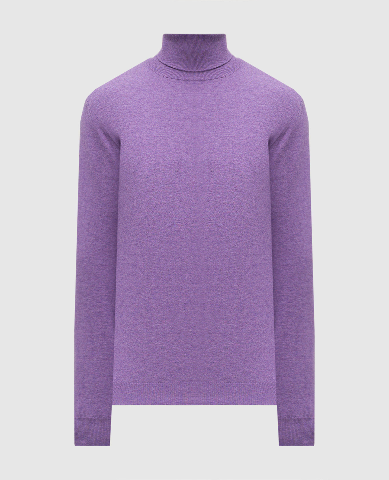 Purple wool and cashmere turtleneck Wool&Co