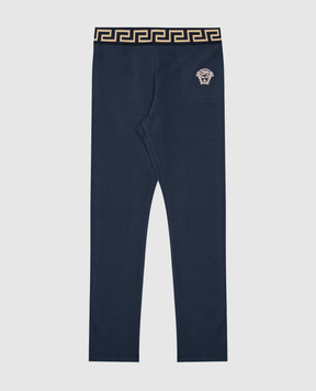 Versace Children's blue leggings Greca 10182031A13010