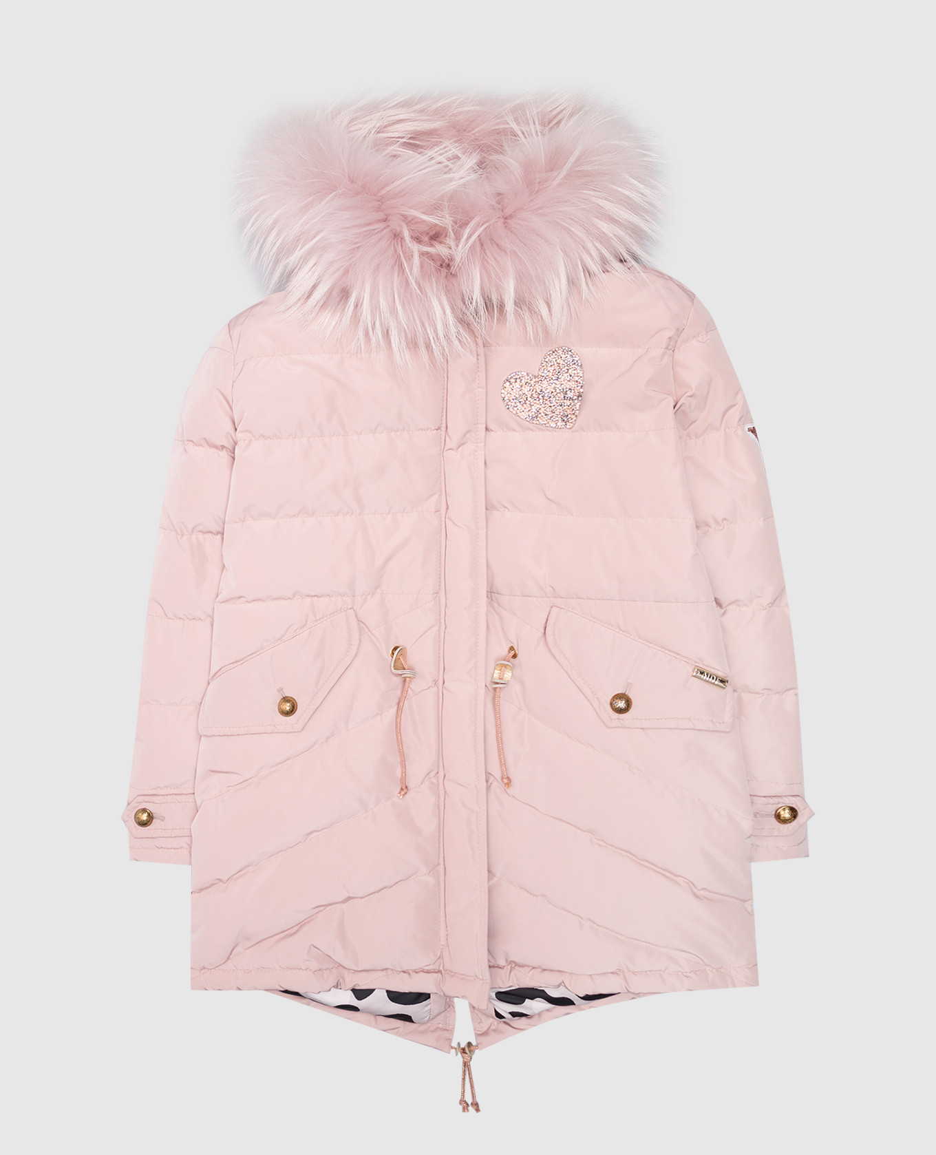 

Children's pink down jacket BETTY with appliqués Marco del Forte