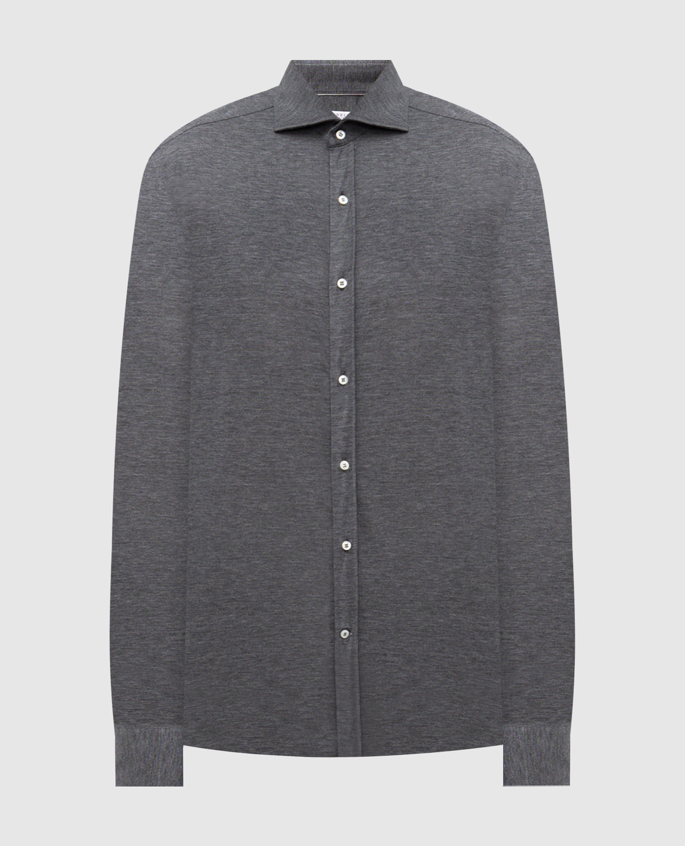 Gray shirt with silk Brunello Cucinelli