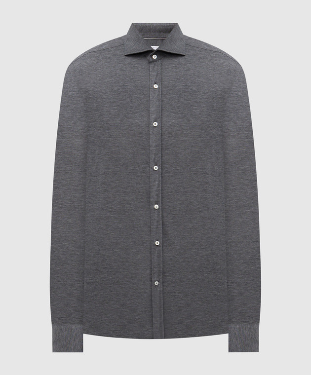 Brunello cucinelli トップス　ダークグレー Brunello Cucinelli - Gray shirt with silk MH8366686 - shop with