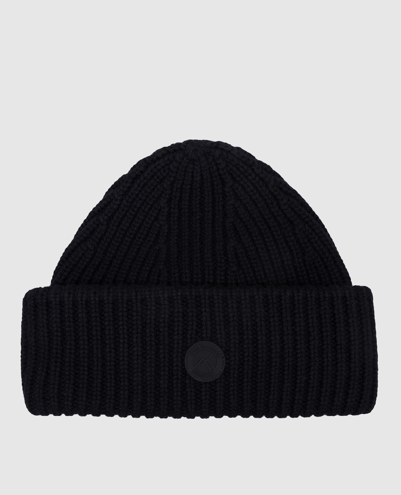 

Black wool and cashmere beanie with logo Yves Salomon SKI