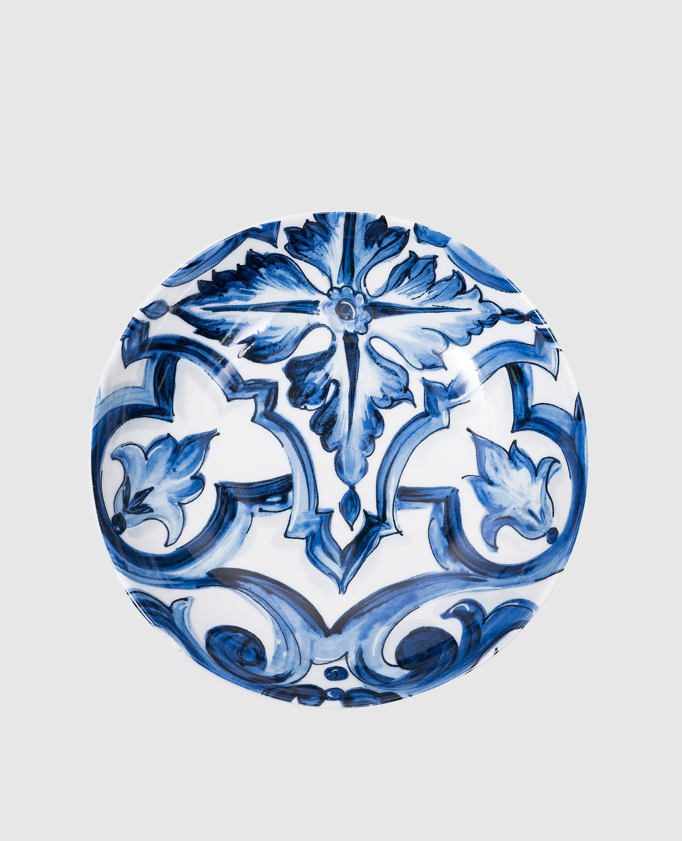 

A set of porcelain plates for first courses in the Blu Mediterraneo print Dolce&Gabbana, White