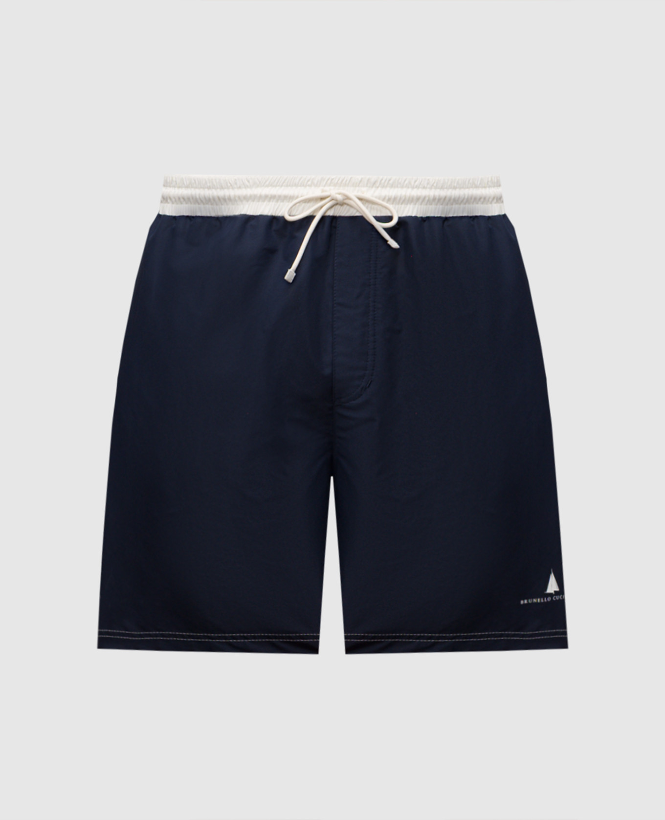 

Blue logo print swim shorts Brunello Cucinelli