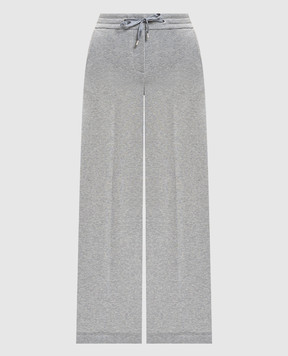 Peserico Gray insulated pants with lurex A04029J001227