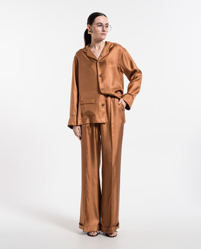 Tom Ford Brown silk blouse CA3282FAX1426