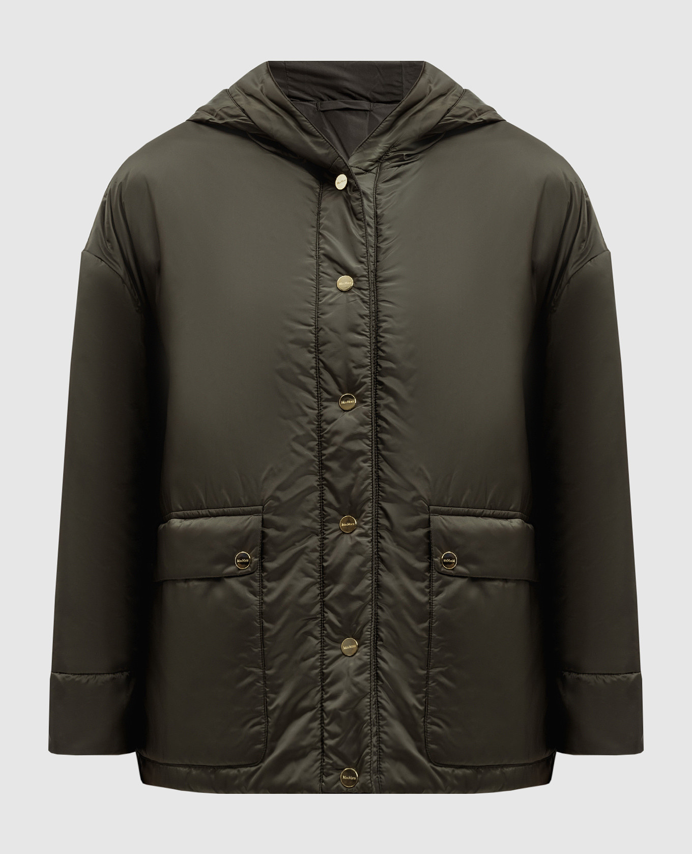 

Green two-way jacket GREENMO with logo patch Max Mara