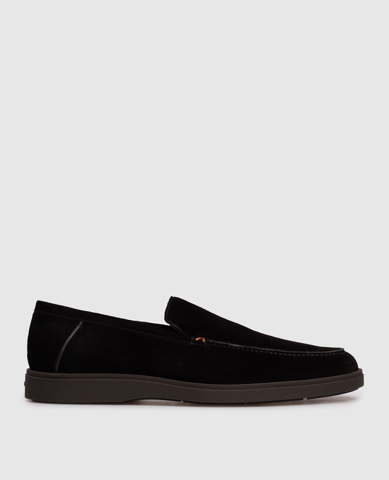 

Black suede loafers Santoni