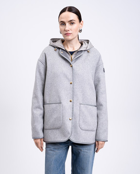 Moncler Gray wool and cashmere jacket with vest K20931A000525980N