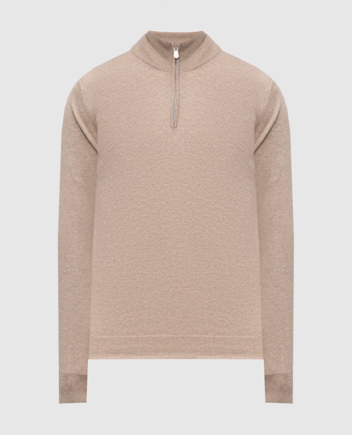 Beige melange cashmere jumper Brunello Cucinelli