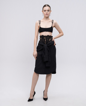 Giuseppe Di Morabito Milano Black skirt with lace 04SSSK14304425