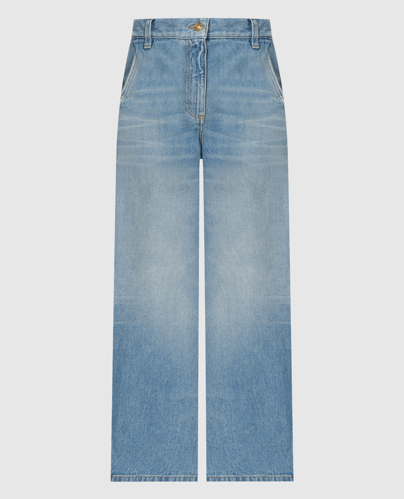 

Blue jeans with a distressed effect Palm Angels, Light blue