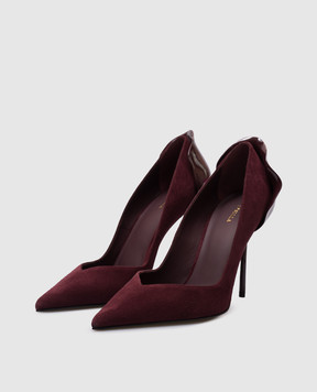 Le Silla Burgundy suede shoes PETALO 3115E090BXPPVEL