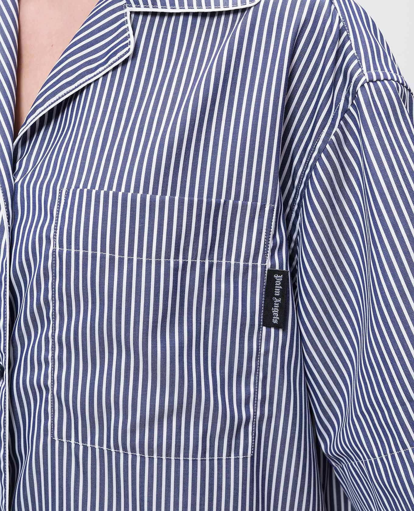 

Blue striped shirt with logo Palm Angels