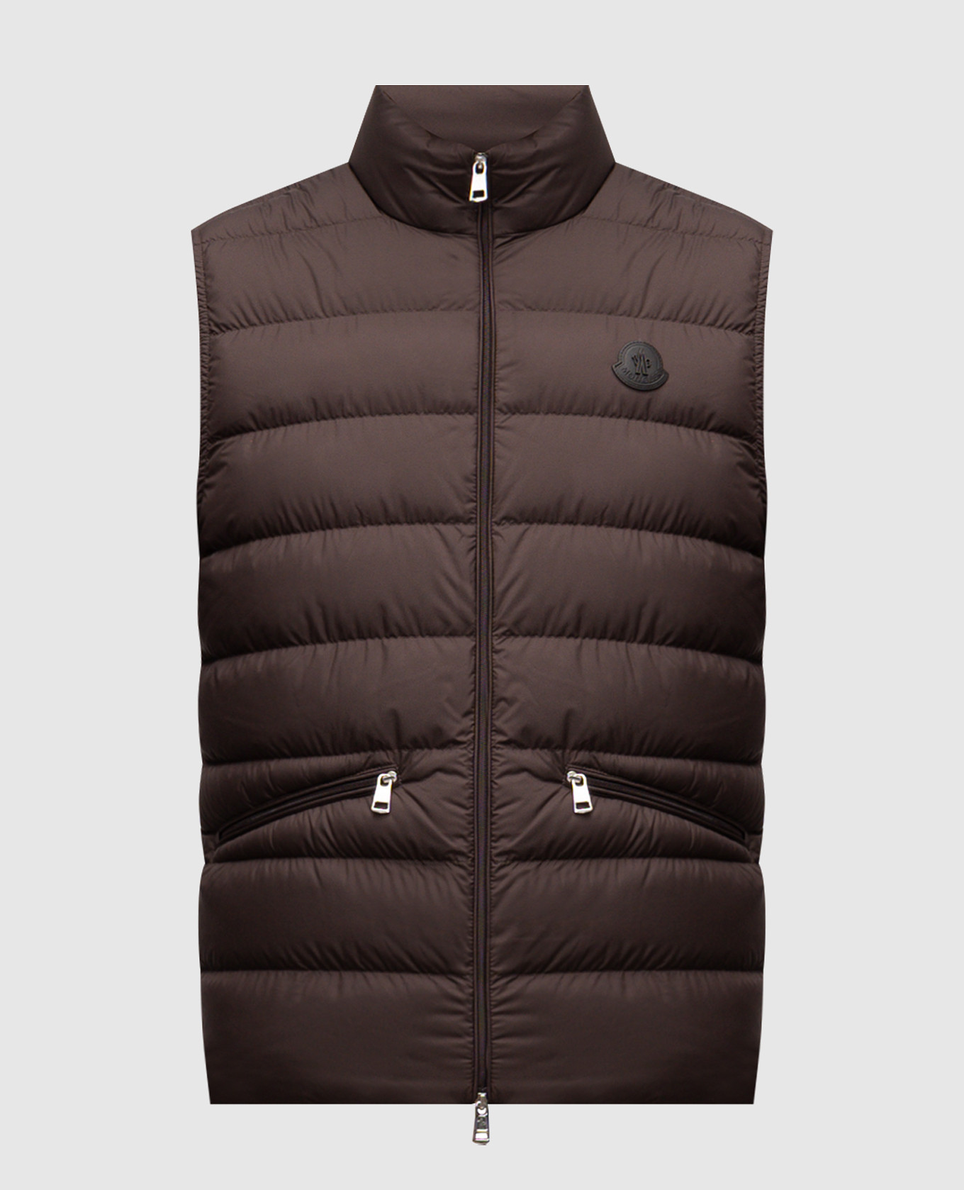 Treompan brown down vest Moncler