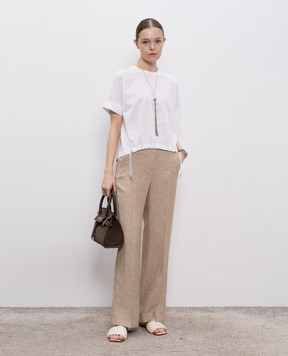 Peserico Beige linen pants P0428302629