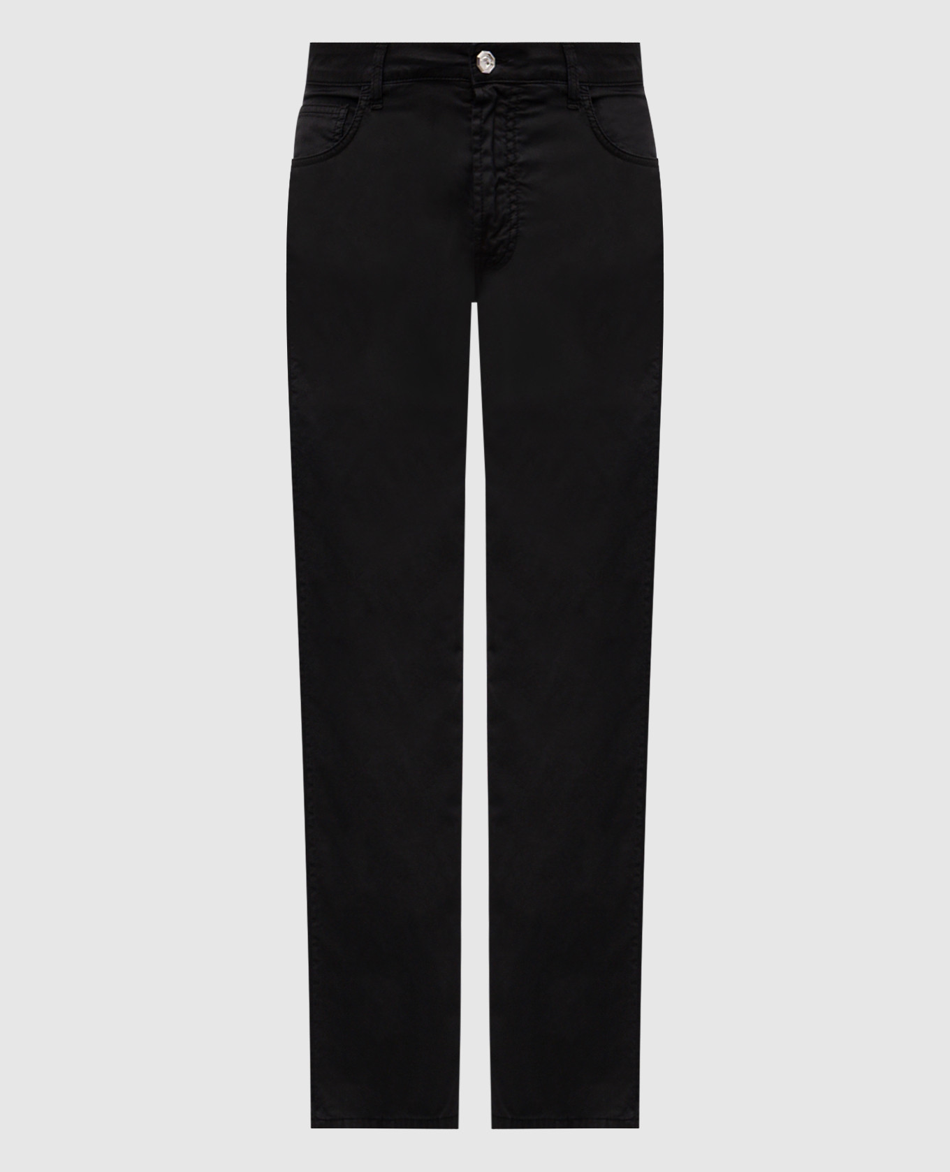 

Black pants with logo patch Stefano Ricci