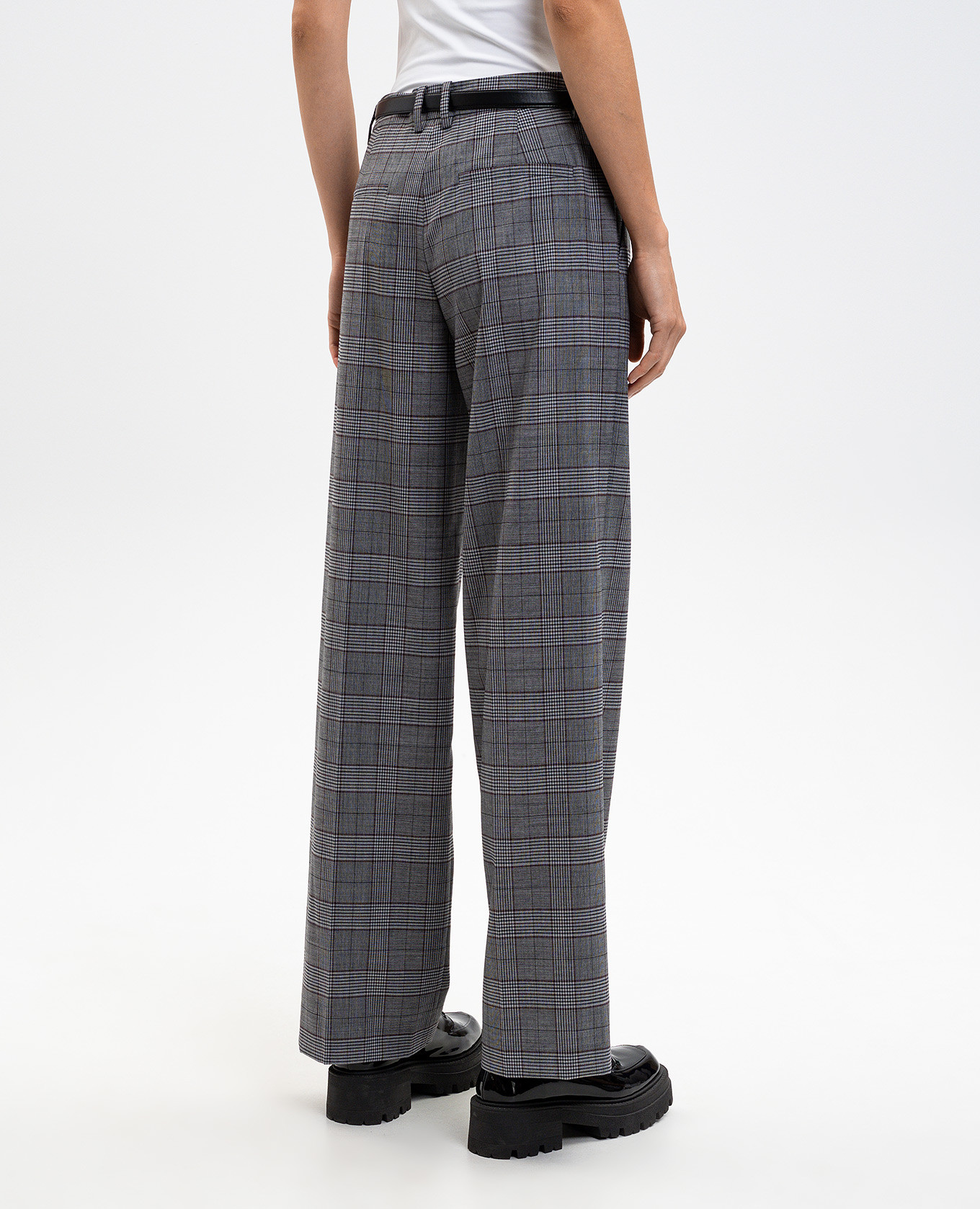 Gray checked wool pants Juun.j 4