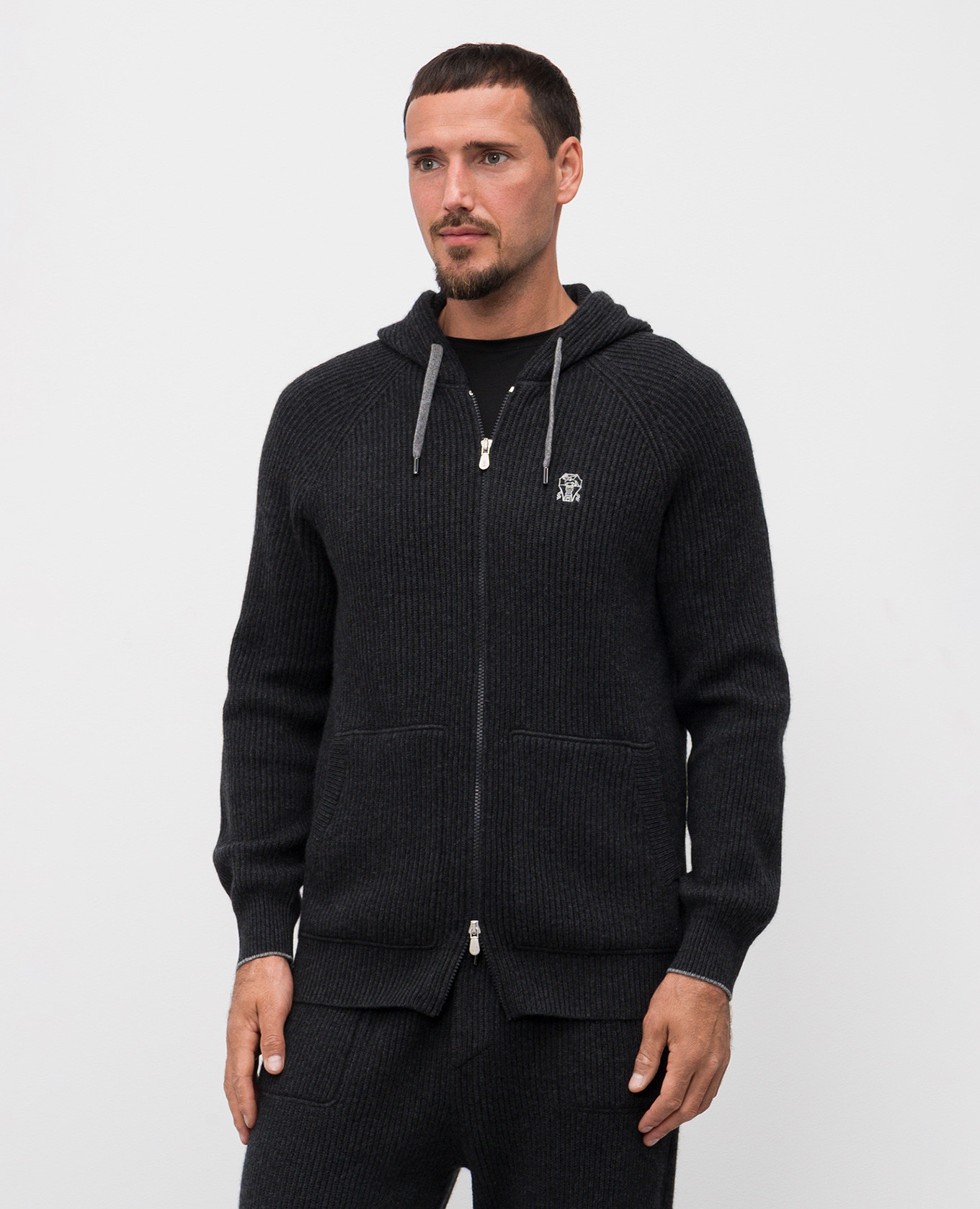 

Gray cashmere cardigan Brunello Cucinelli, Grey