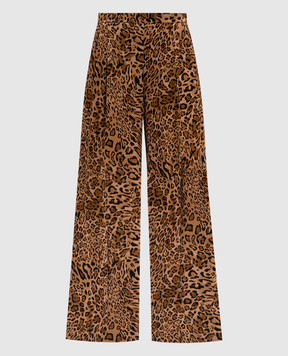 Twinset Brown animal print pants 252TP2474