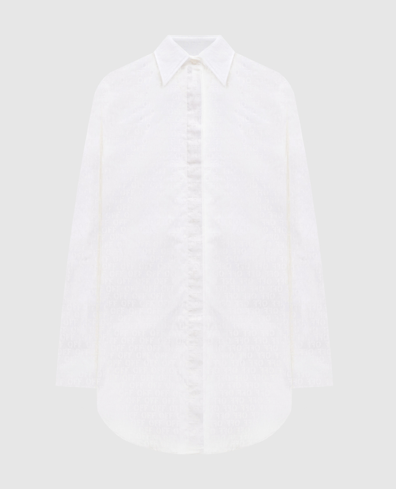 White shirt with Off logo pattern Off-White