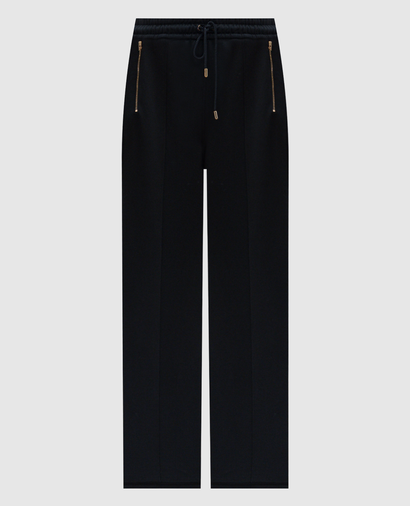 

Black silk sweatpants with decorative lines Agnona