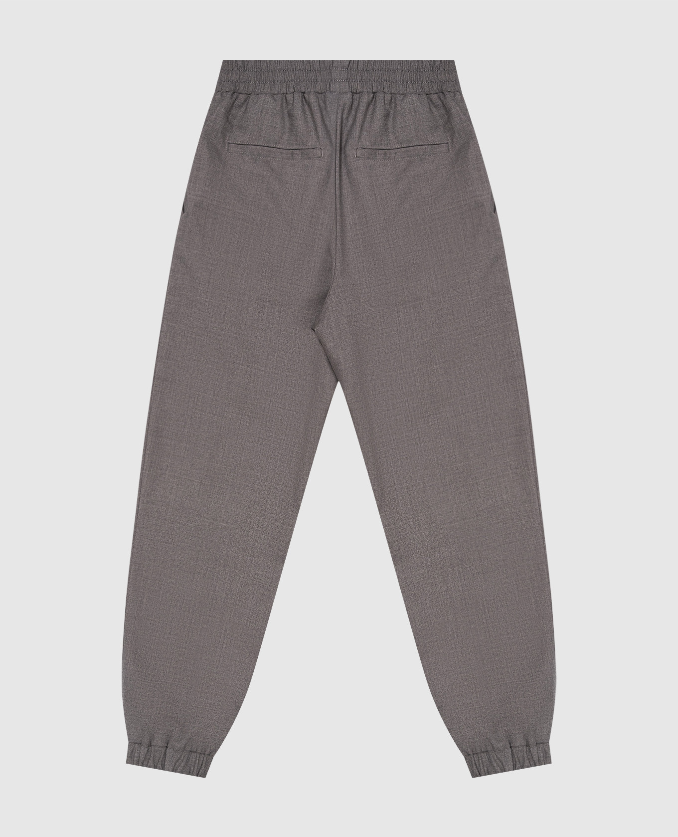 

Kids gray wool joggers with logo patch Balmain, Grey