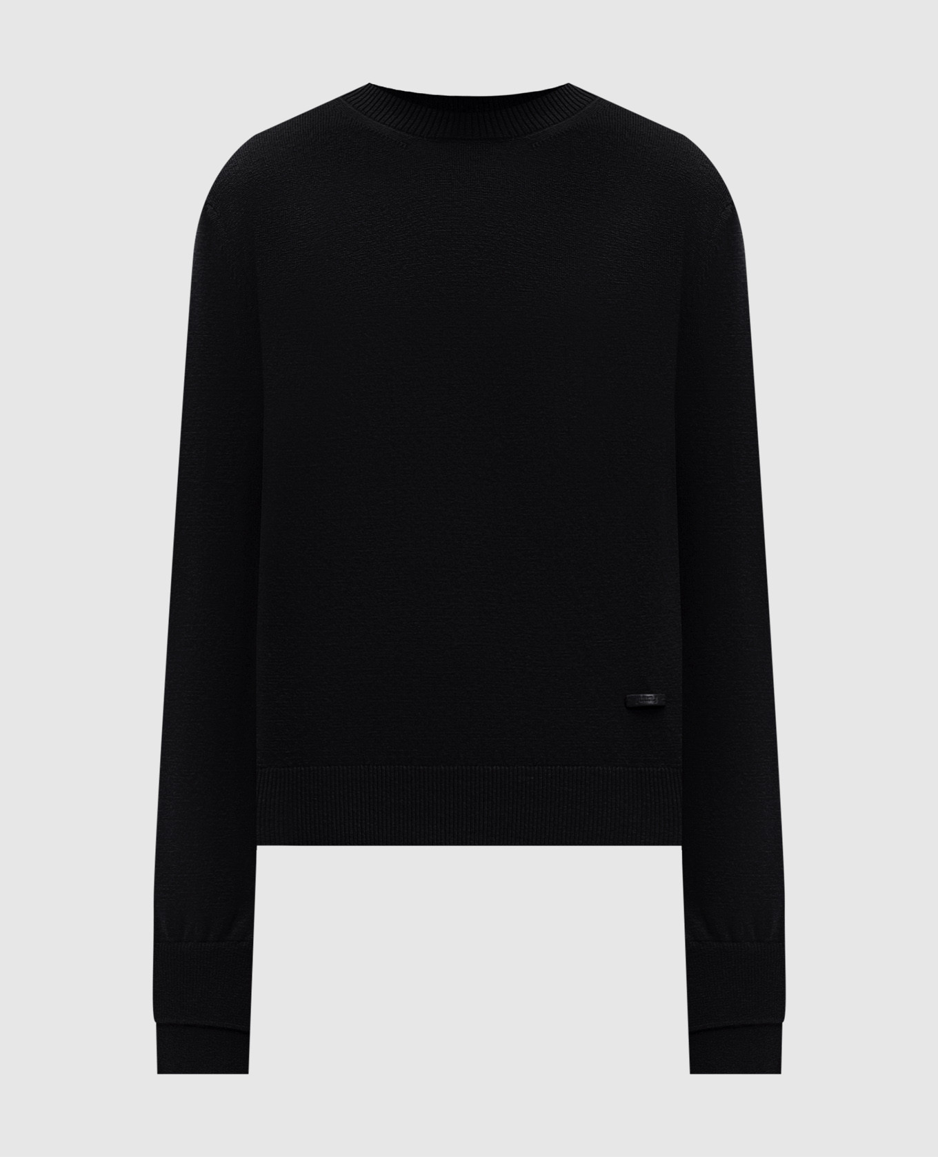 

Black wool and cashmere jumper with logo patch Juun.j