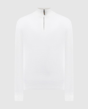 Canali White wool and silk jumper MK02355C1118