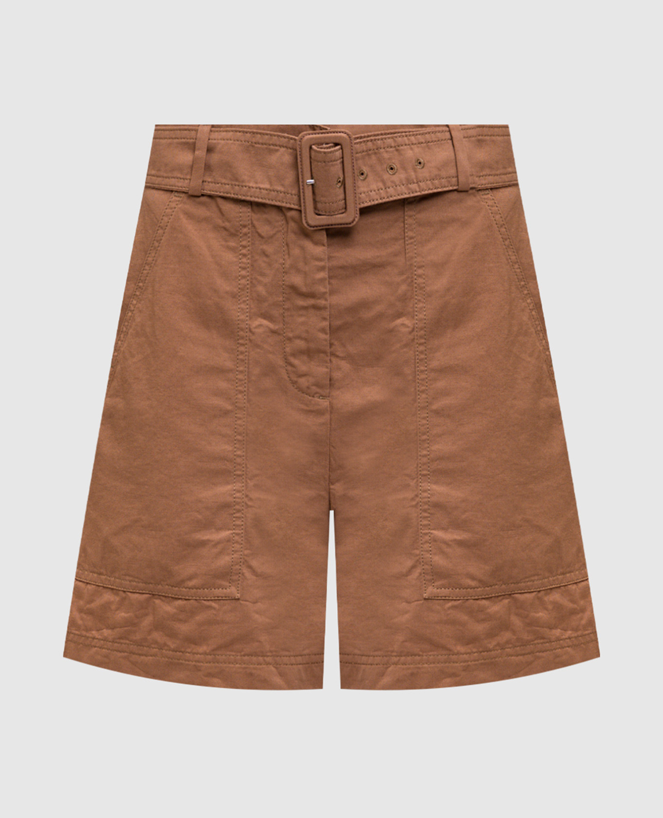 

Brown CIRINO shorts with linen Max Mara Weekend