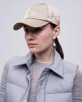 Peserico Gray cap with logo embroidery S36193C0RCC496